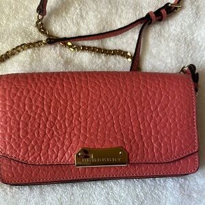 Burberry Pink Leather Crossbody Bag